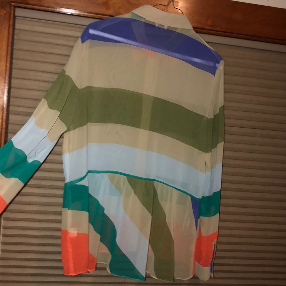 Cremieux striped shear shirt